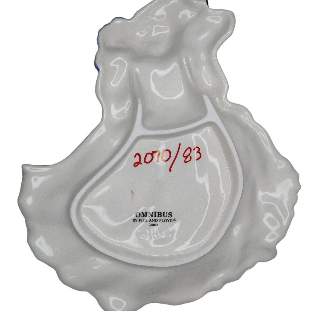 Vintage Omnibus FITZ and FLOYD Garden Party‎ Rabbits Canape Plate Ceramic 8x8